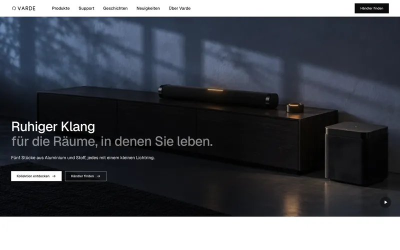 The demo’s front page in German, translated by the kit’s AI.