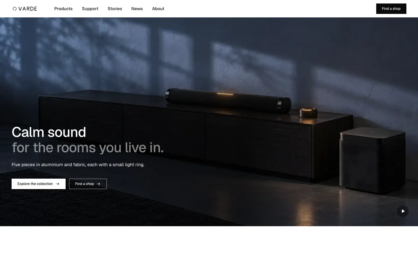 The demo's front page